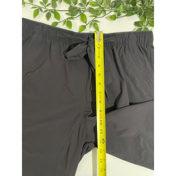 Paskho Black Elastic Waist Tie Pants L Polyester & Elastane Womens Casual Wear - Picture 12 of 16